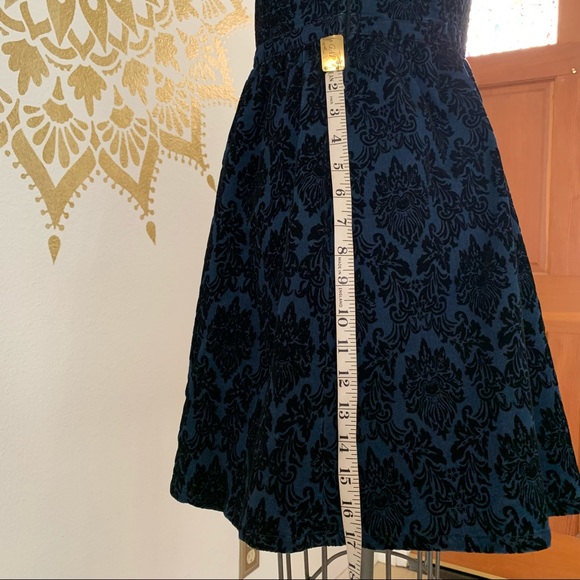 Perfect little denim damask mini dress. - Picture 8 of 10